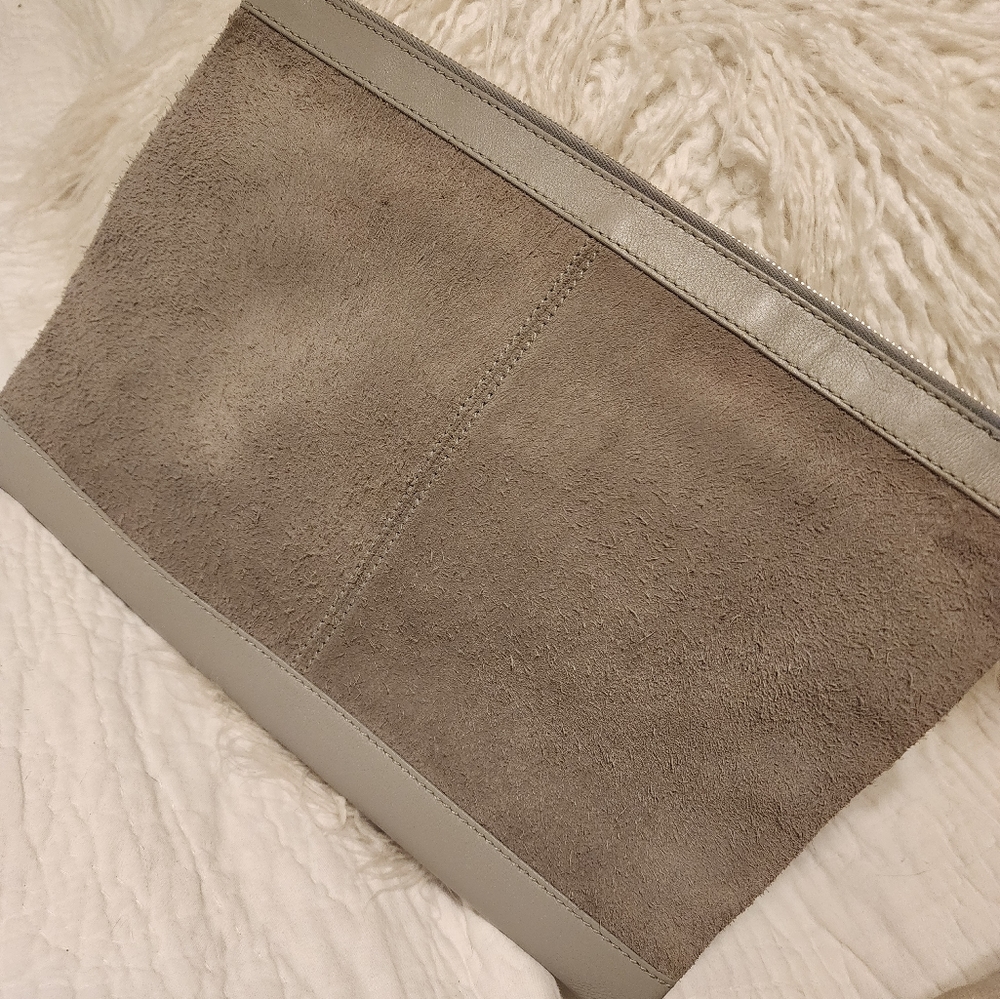 Balenciaga Suede Leather Clutch Limited Edition Grey - Picture 2 of 11